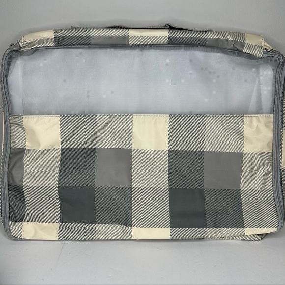 Thirty-One Packing Cube in Brushed Check Gray & Cream Plaid - Picture 1 of 2